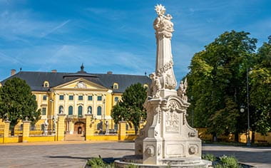 The Archbishop's Palace and Holy Trinity Square in Kalocsa, Hungary